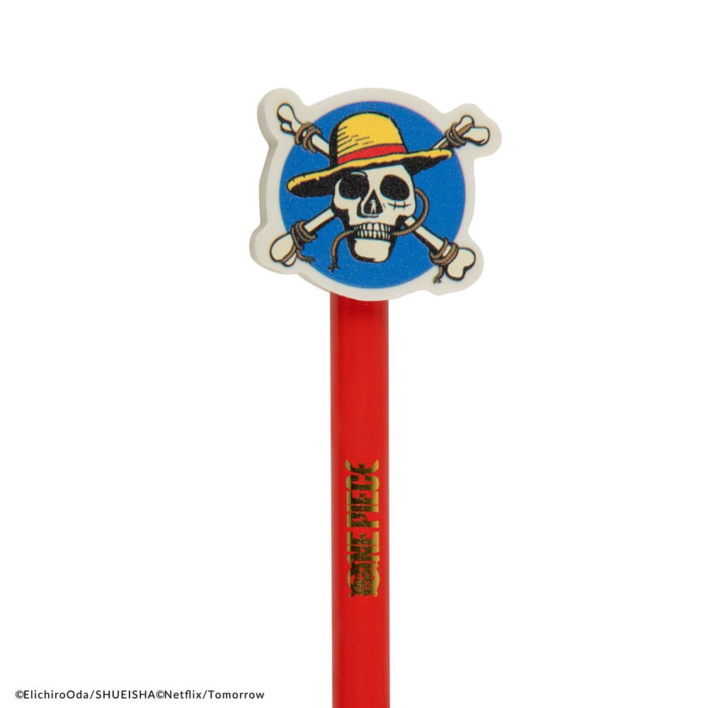 One Piece Pencils with Eraser Topper Luffy - MangaShop.ro