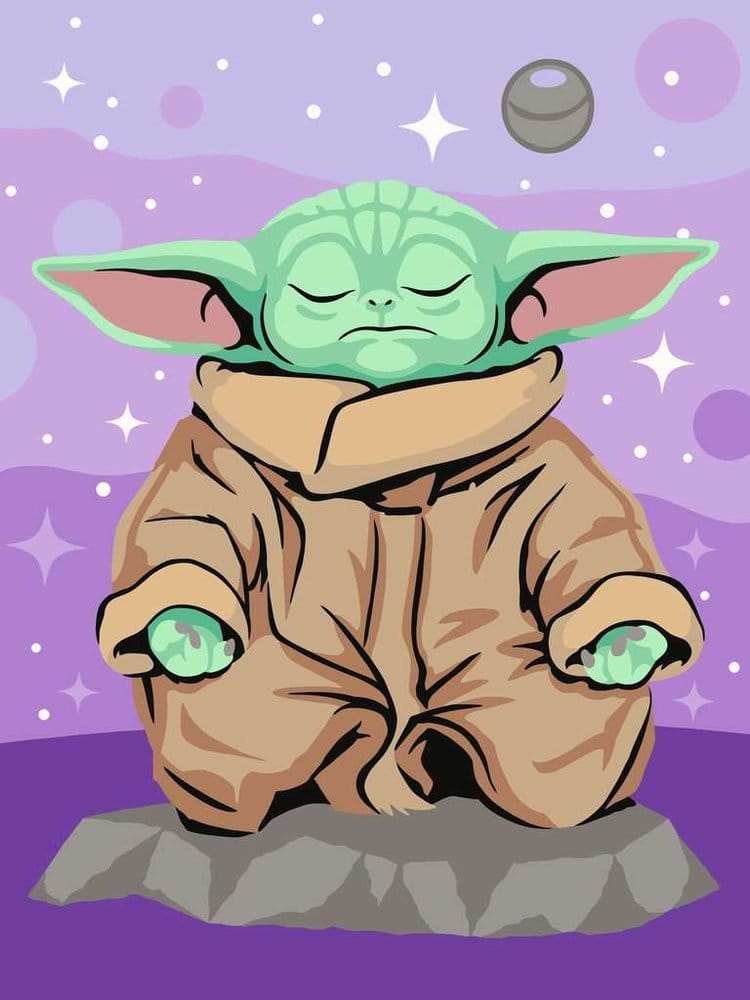 Star Wars: The Mandalorian CreArt Painting by Numbers Meditating Grogu - MangaShop.ro