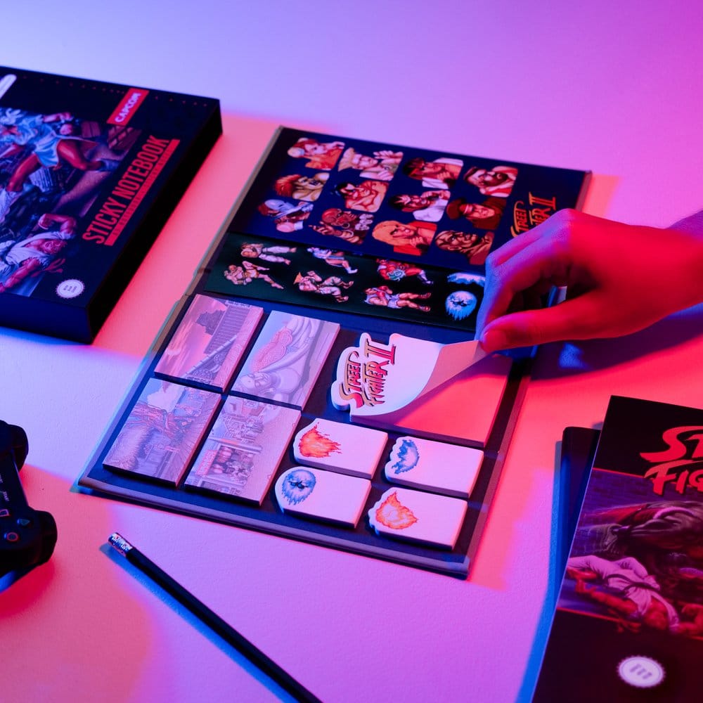 Street Fighter Premium Notebook with Sticky Notes and Cover A5 - MangaShop.ro