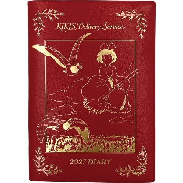 Kiki's Delivery Service Diary Kiki on her broom red gold foil - MangaShop.ro