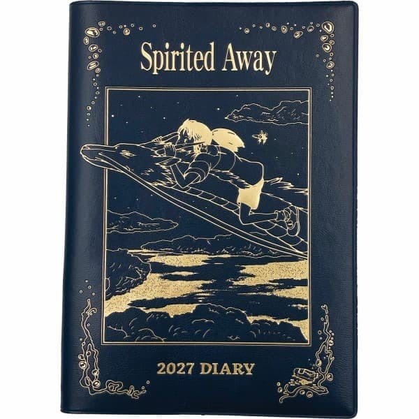 Spirited Away Diary Haku dragon & Chihiro blue gold foil - MangaShop.ro