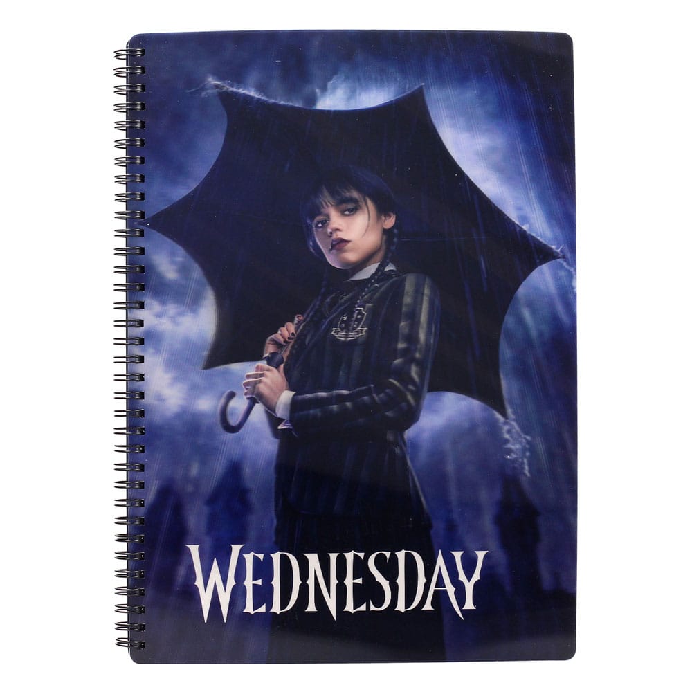 Wednesday Notebook with 3D-Effect Rain - MangaShop.ro