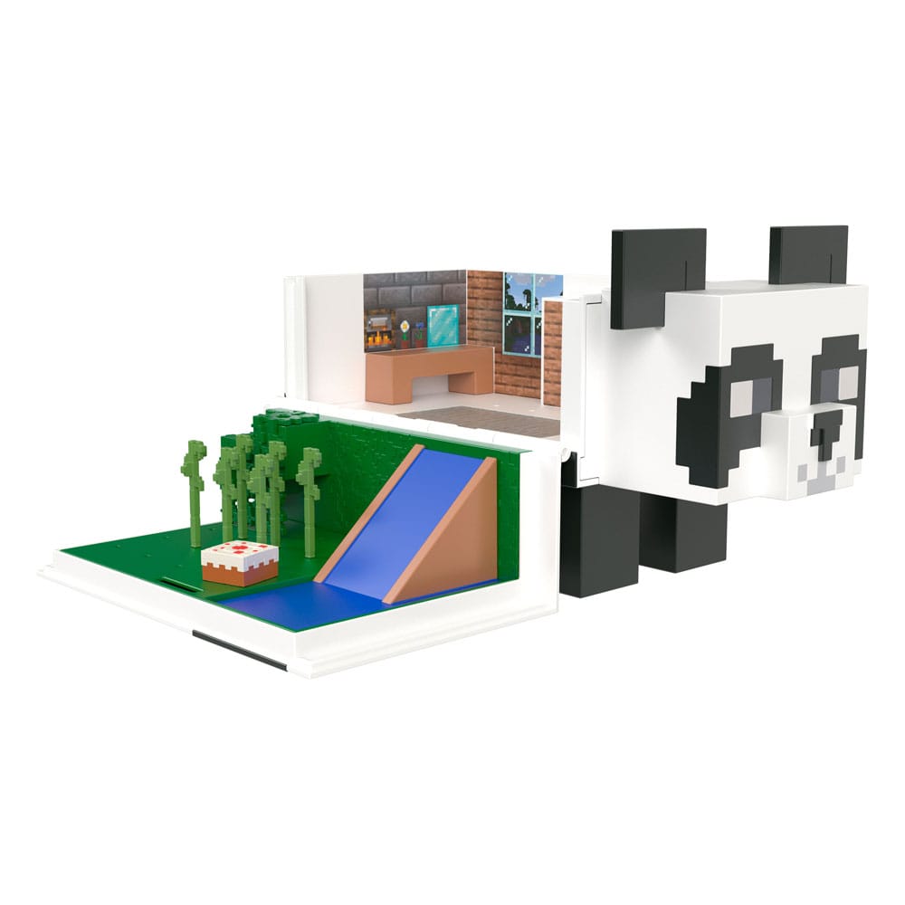 Minecraft Mob Head Minis Playset Panda Playhouse - MangaShop.ro