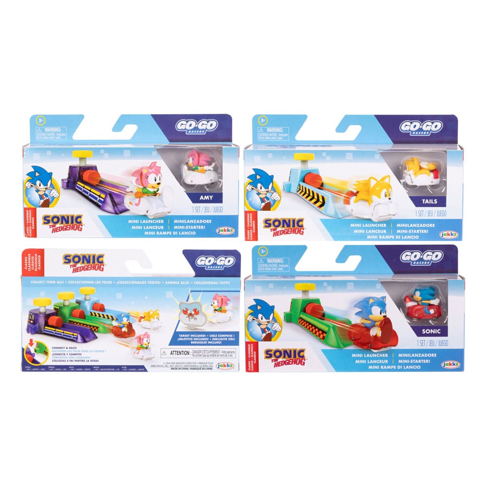 Sonic - The Hedgehog Go Go Racers Vehicles Mini Launching ramps Assortment (4) - MangaShop.ro