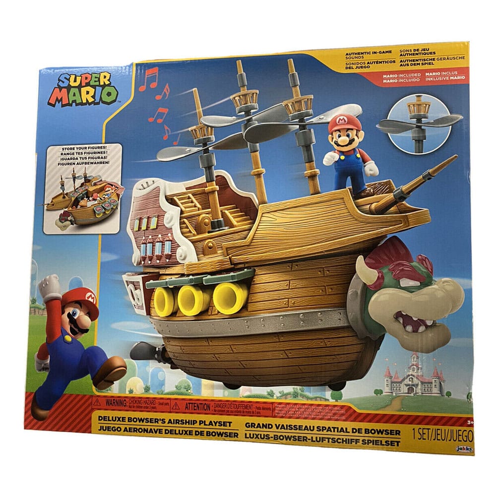 World of Nintendo Super Mario Playset Bowser's Airship Deluxe - MangaShop.ro