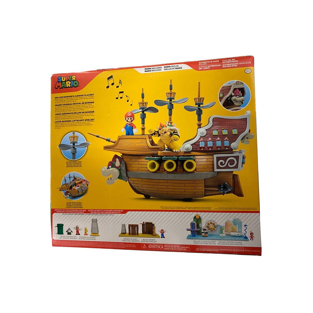 World of Nintendo Super Mario Playset Bowser's Airship Deluxe - MangaShop.ro