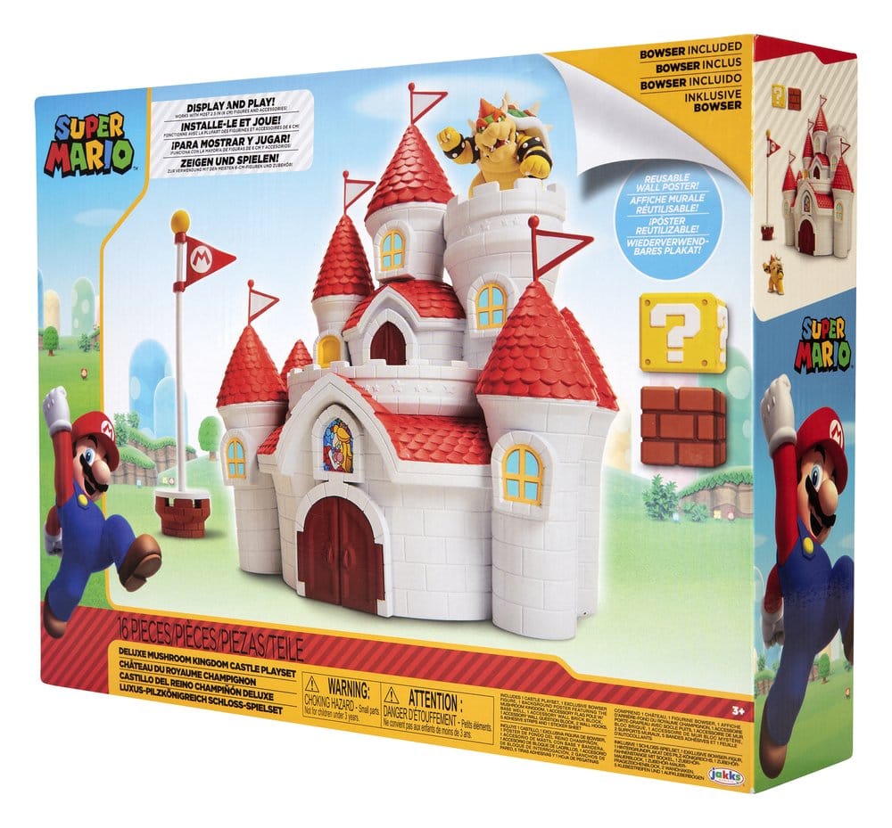 World of Nintendo Playset Super Mario Mushroom Kingdom Castle - MangaShop.ro