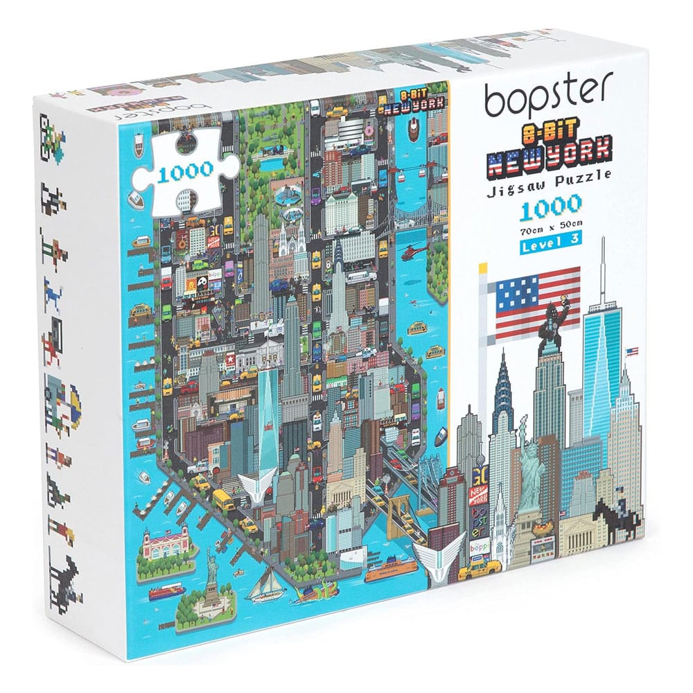 8-Bit Pixel Puzzle New York Level 3 1000 Pieces - MangaShop.ro
