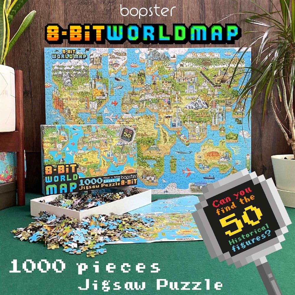 8-Bit Pixel Puzzle World Level 3 1000 Pieces - MangaShop.ro