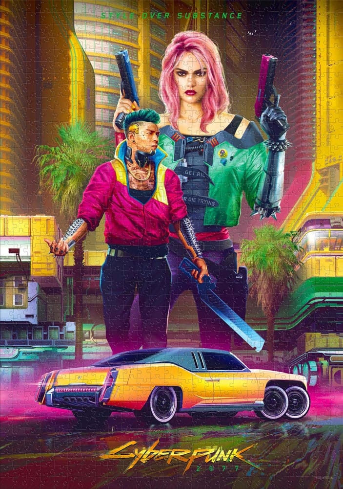 Cyberpunk 2077 Puzzle Kitsch Style (1000 pieces) - MangaShop.ro