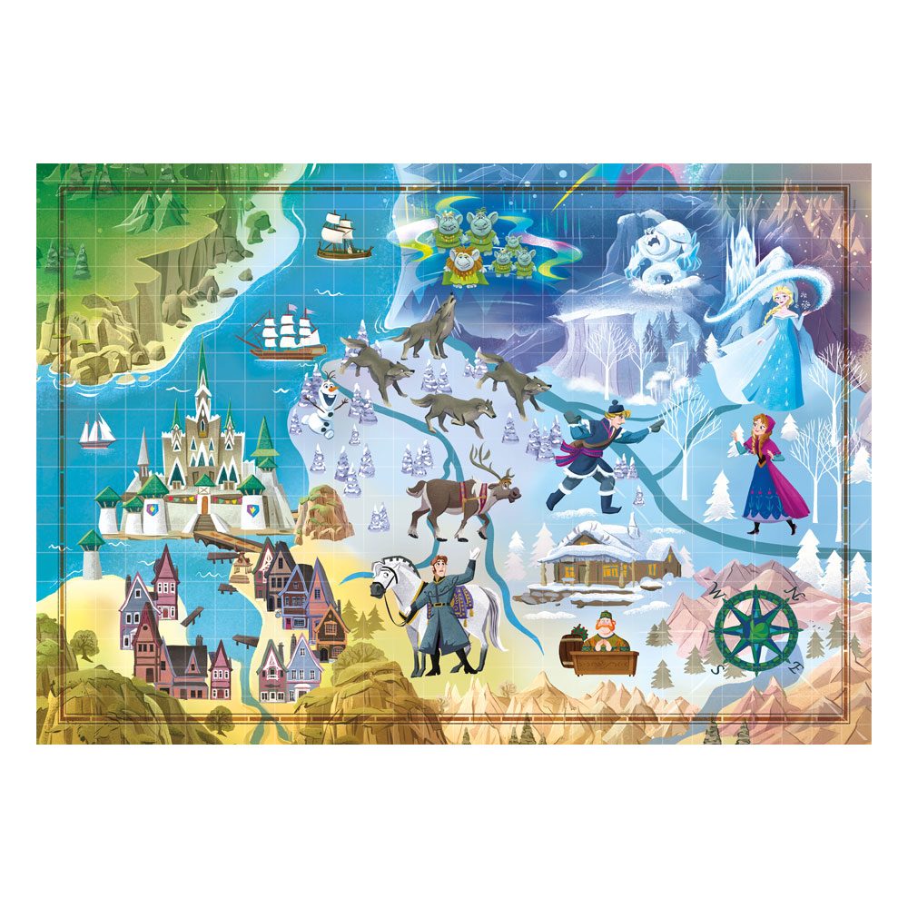 Disney Story Maps Jigsaw Puzzle Frozen (1000 pieces) - MangaShop.ro
