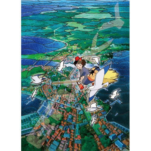 Kiki's Delivery Service Jigsaw Puzzle Stained Glass Koriko City's Sky (500 pieces) - MangaShop.ro