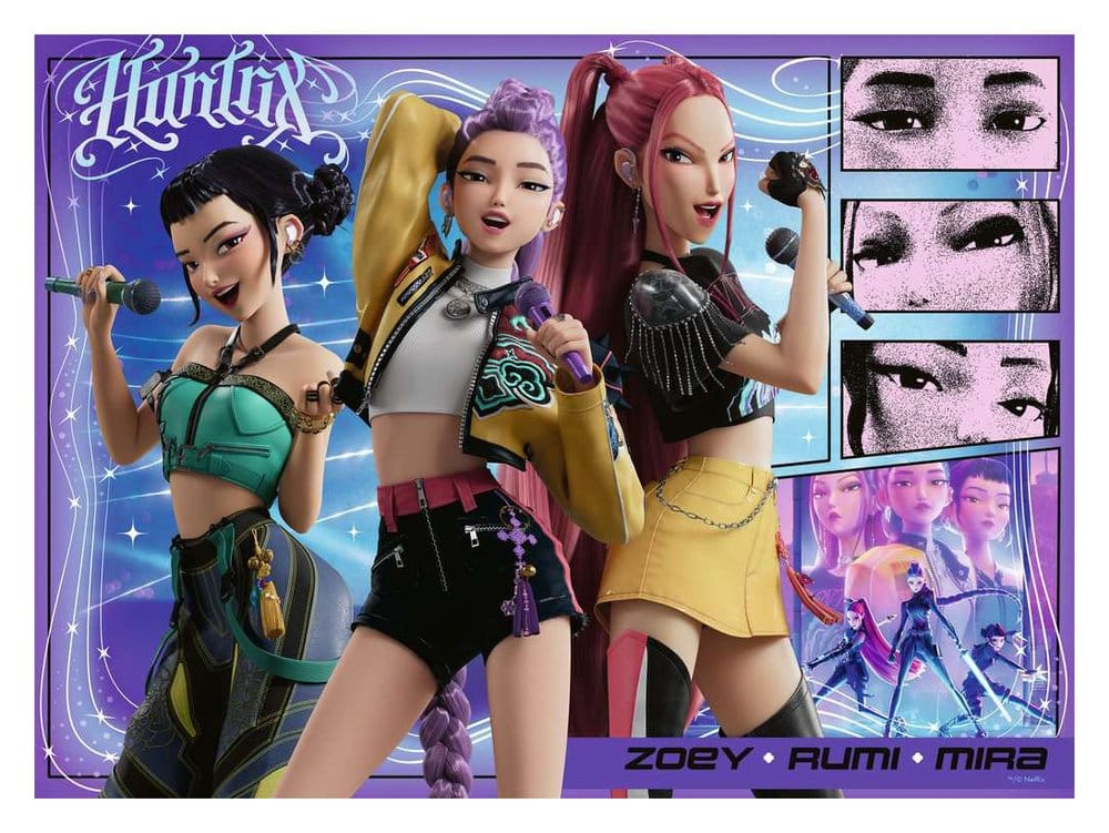 KPop Demon Hunters Children's Jigsaw Puzzle Happy fans, happy Honmoon! (100 Pieces XXL) - MangaShop.ro