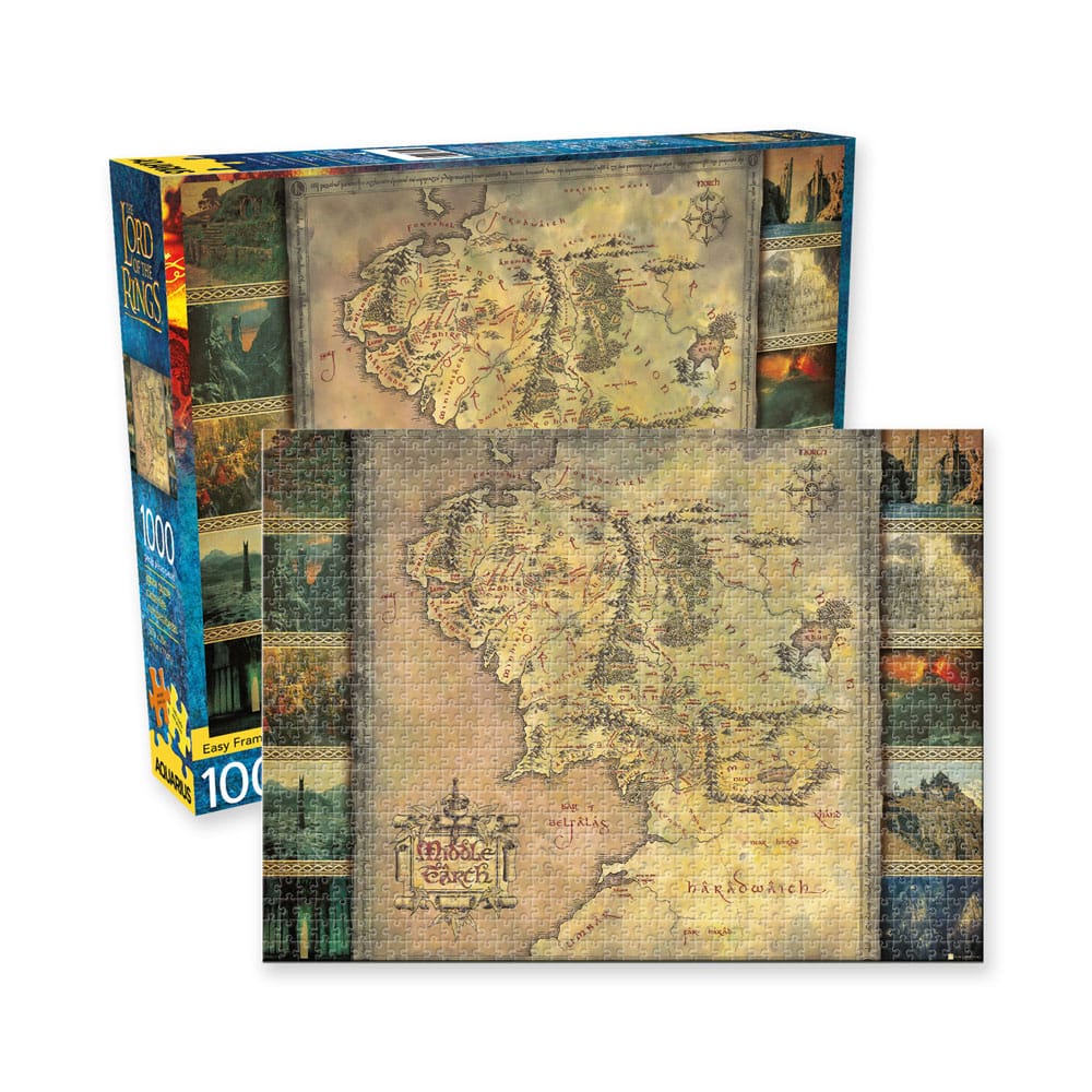 Lord of the Rings Jigsaw Puzzle Map (1000 pieces) - MangaShop.ro