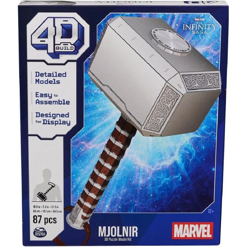 Marvel: 4D Build - Thor Mjolnir Hammer 3D Puzzle - MangaShop.ro