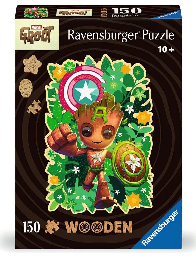 Marvel WOODEN Jigsaw Puzzle Groot (150 pieces) - MangaShop.ro
