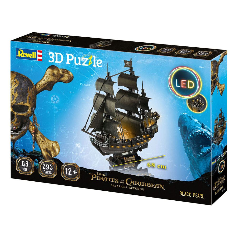 Pirates of the Caribbean: Dead Men Tell No Tales 3D Puzzle Black Pearl LED Edition - MangaShop.ro