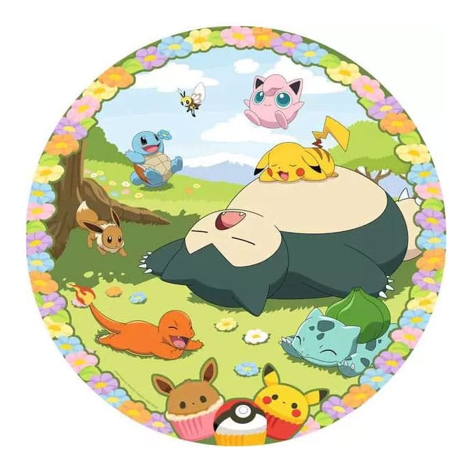 Pokemon Round Jigsaw Puzzle Flowery Pokemon (500 pieces) - MangaShop.ro