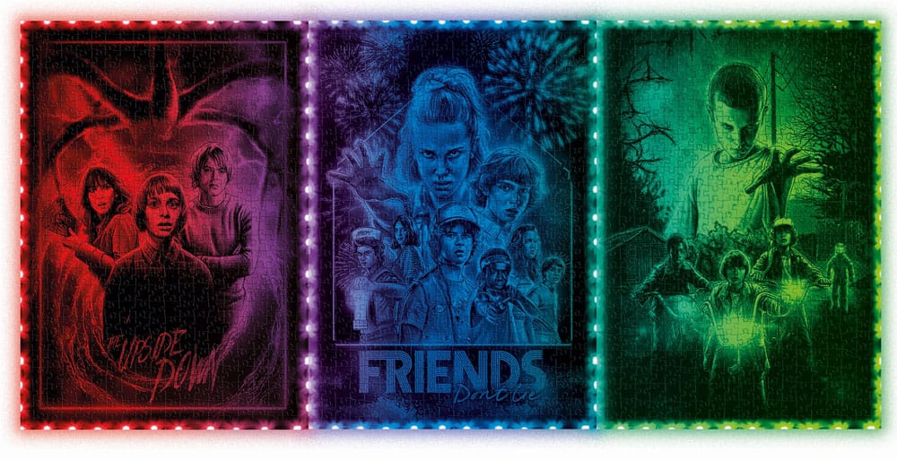 Stranger Things Metamorphic Art Collection Jigsaw Puzzle with Light-Up Effect The Upside (520 pieces) - MangaShop.ro