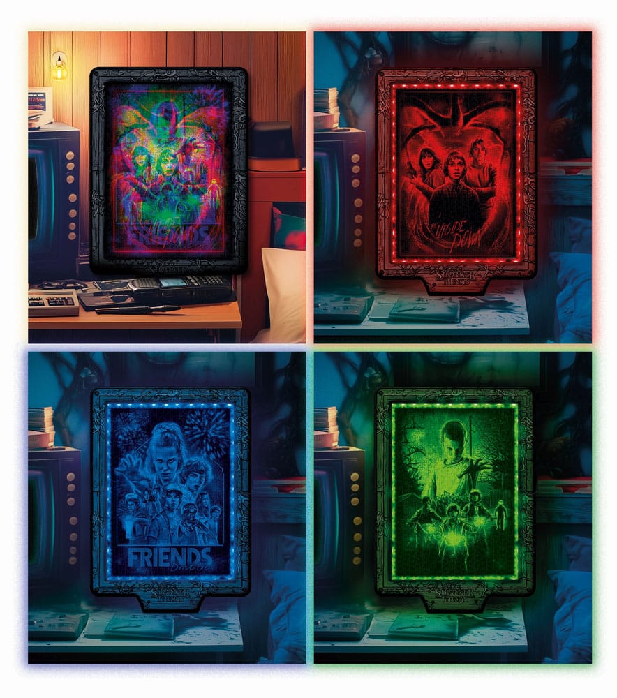 Stranger Things Metamorphic Art Collection Jigsaw Puzzle with Light-Up Effect The Upside (520 pieces) - MangaShop.ro