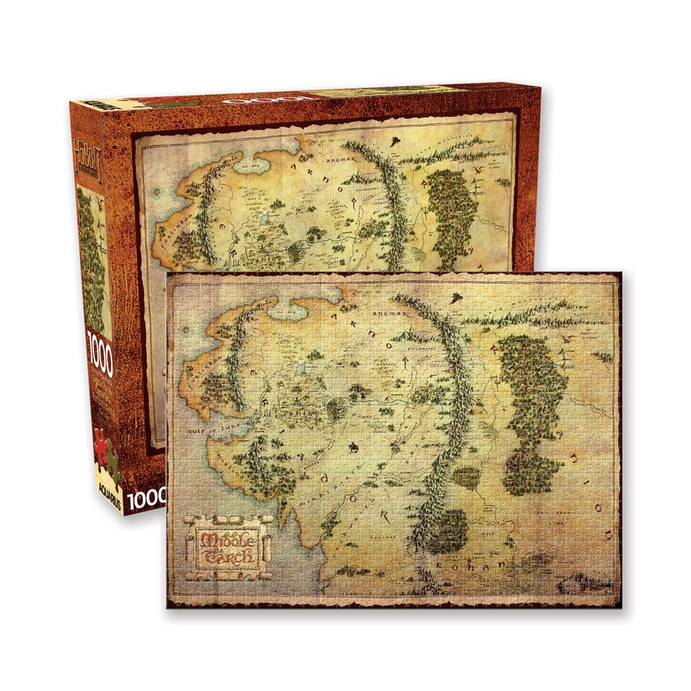 The Hobbit Jigsaw Puzzle Map (1000 pieces) - MangaShop.ro