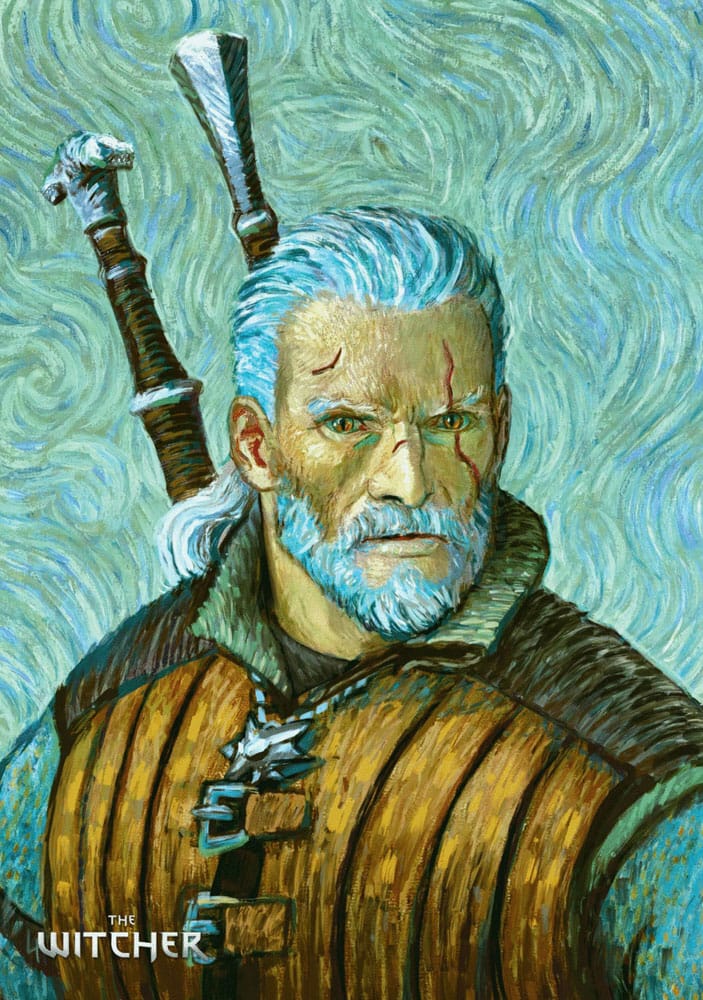 The Witcher III: Wild Hunt Game Art Chronicles Puzzle Geralt inspired by Vincent van Gogh  (1000 pieces) - MangaShop.ro