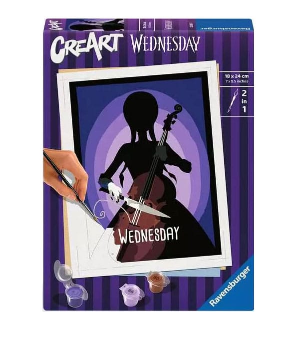 Wednesday CreArt Paint by Numbers Painting Set Wednesday 18 x 24 cm - MangaShop.ro