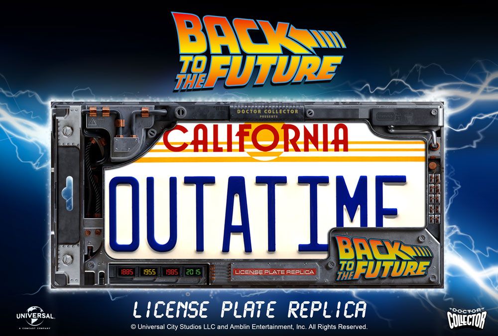 Back To The Future Replica 1/1 'Outatime' DeLorean License Plate - MangaShop.ro