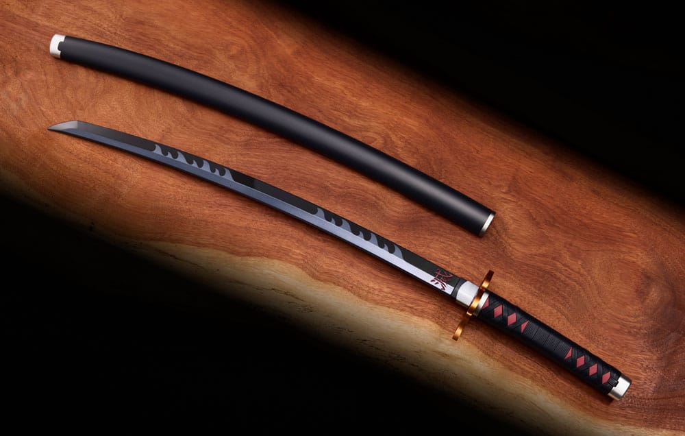 Demon Slayer: Kimetsu no Yaiba Proplica Replica 1/1 Nichirin Sword (Tanjiro Kamado) Kyojuro Rengoku's Sword Gueard Ver. 88 cm - MangaShop.ro