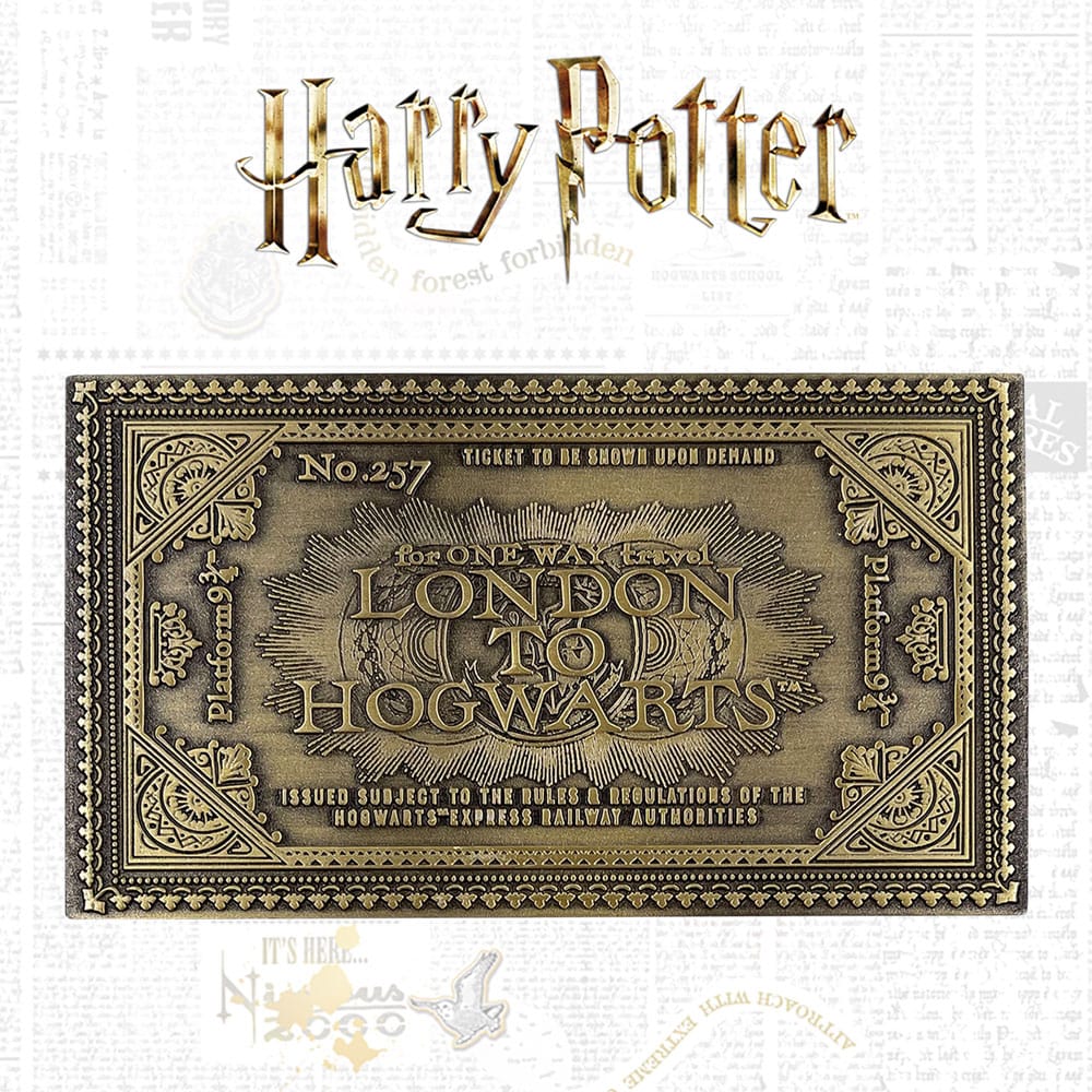 Harry Potter Replica Hogwarts Train Ticket Limited Edition - MangaShop.ro