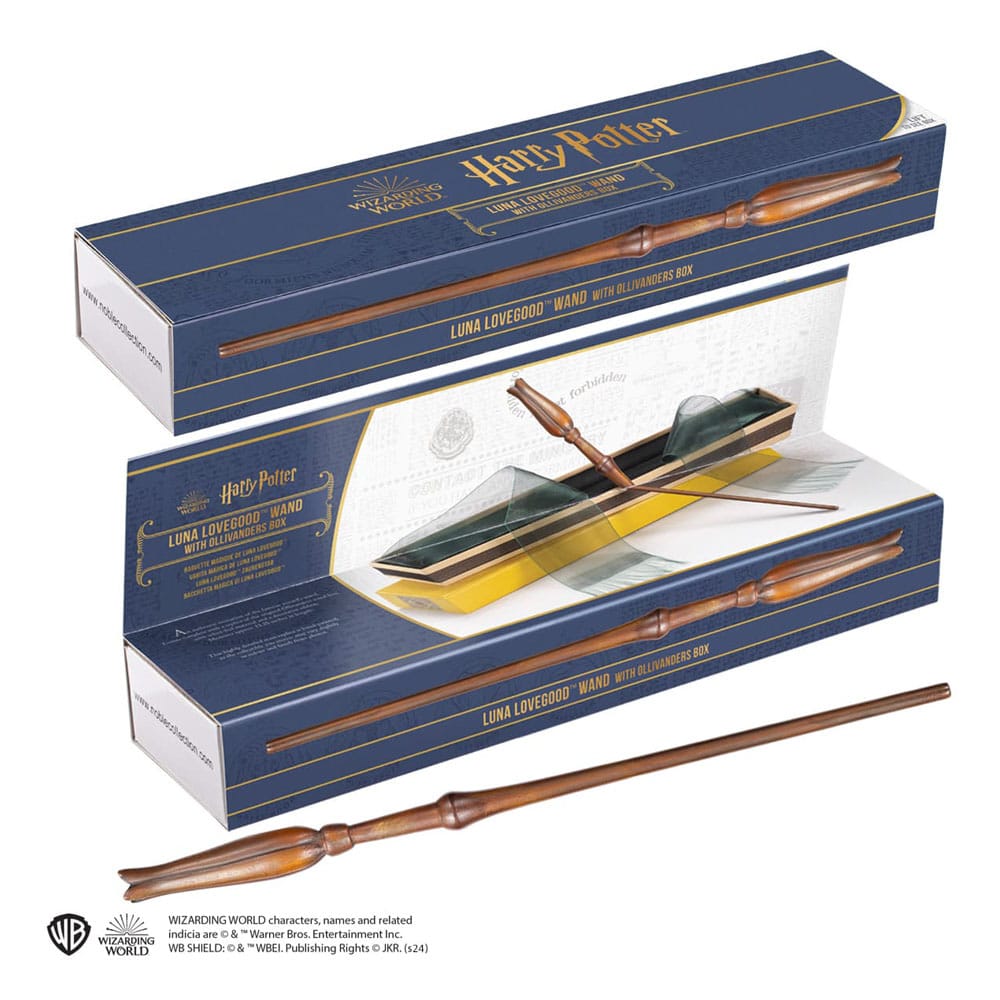 Harry Potter Wand Replica in Ollivanders Box - Luna Lovegood 34 cm - MangaShop.ro