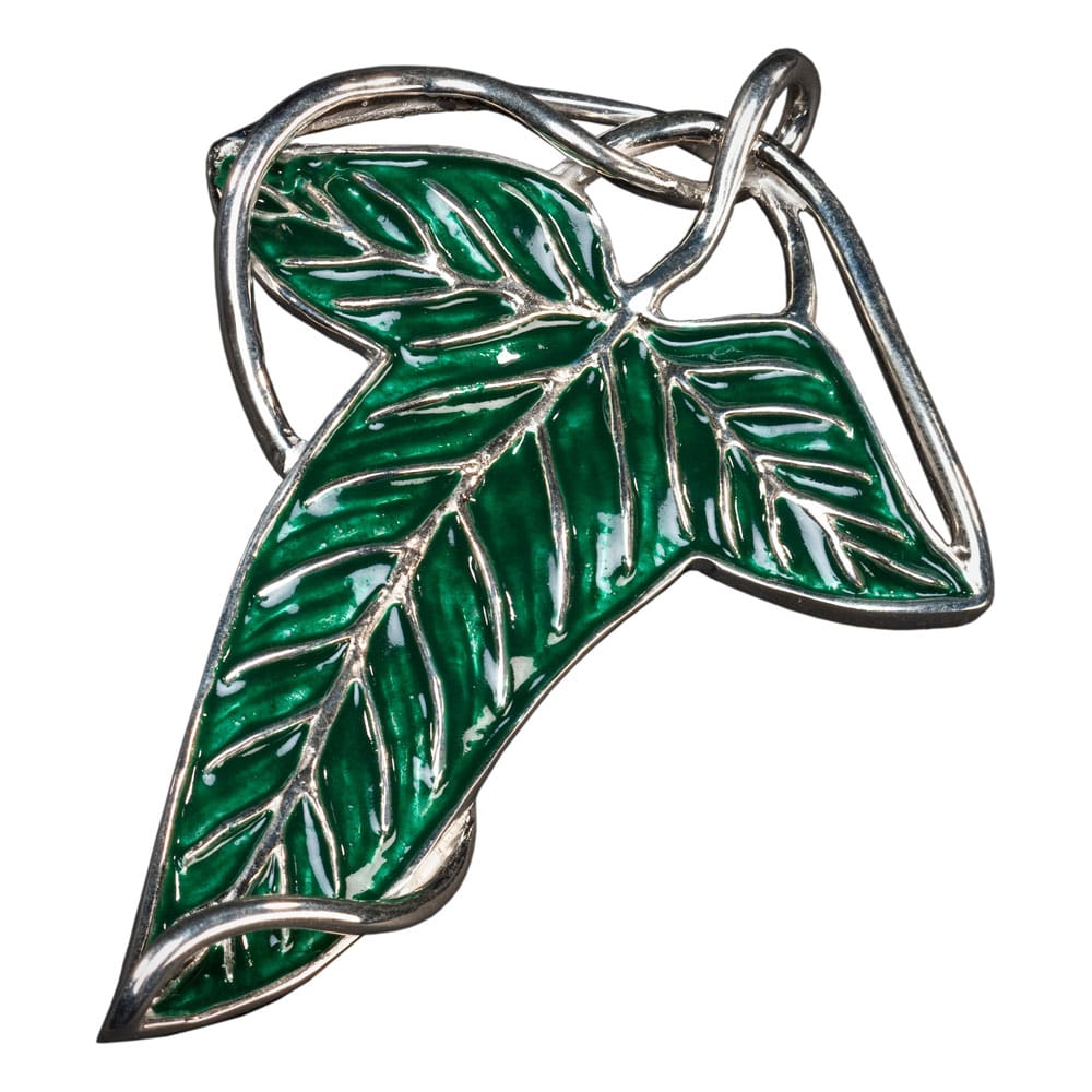 Lord of the Rings Replica 1/1 Elven Leaf Brooch & Chain (Sterling Silver) - MangaShop.ro