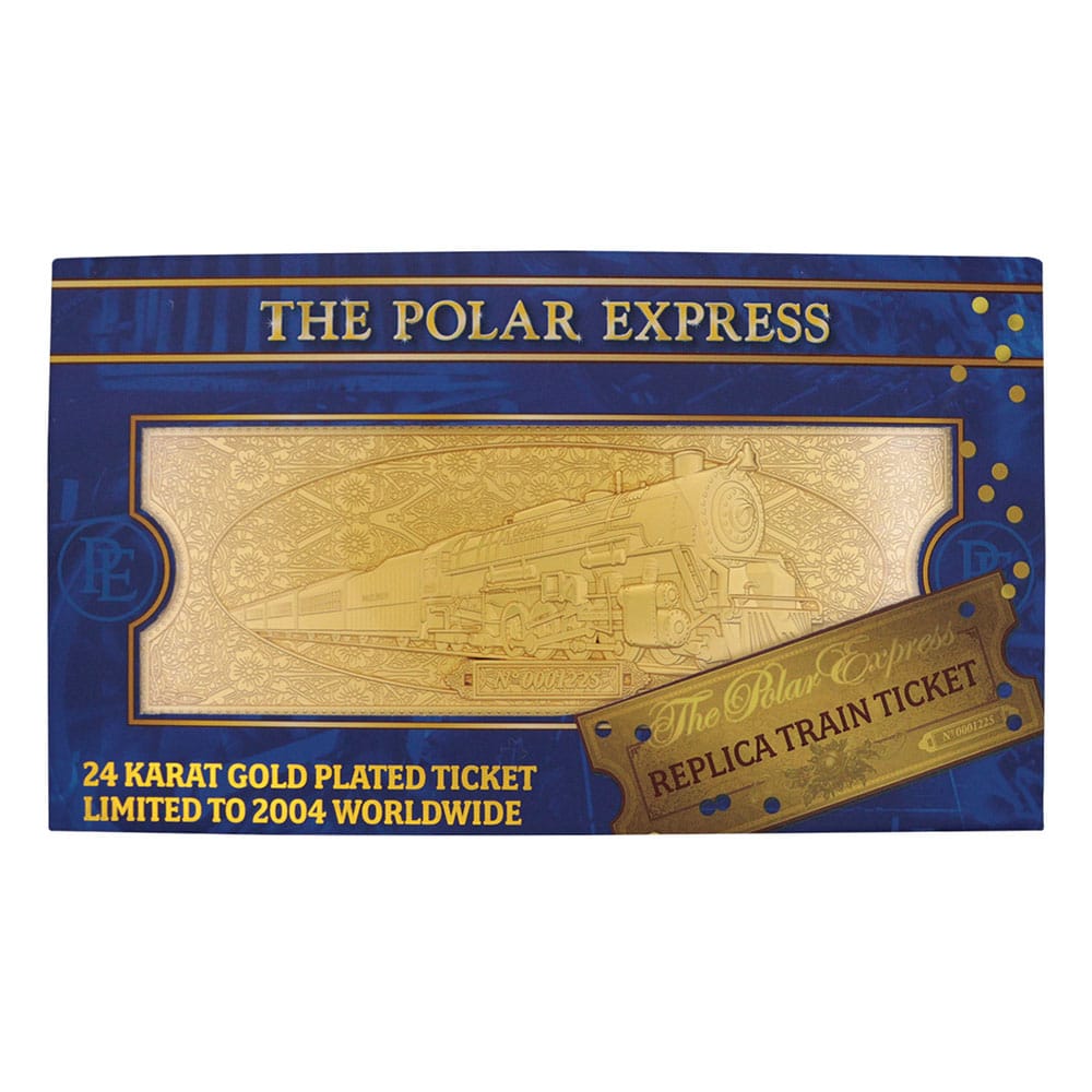 Polar Express Replica Train Ticket 24k Gold Plated Limited Edition - MangaShop.ro
