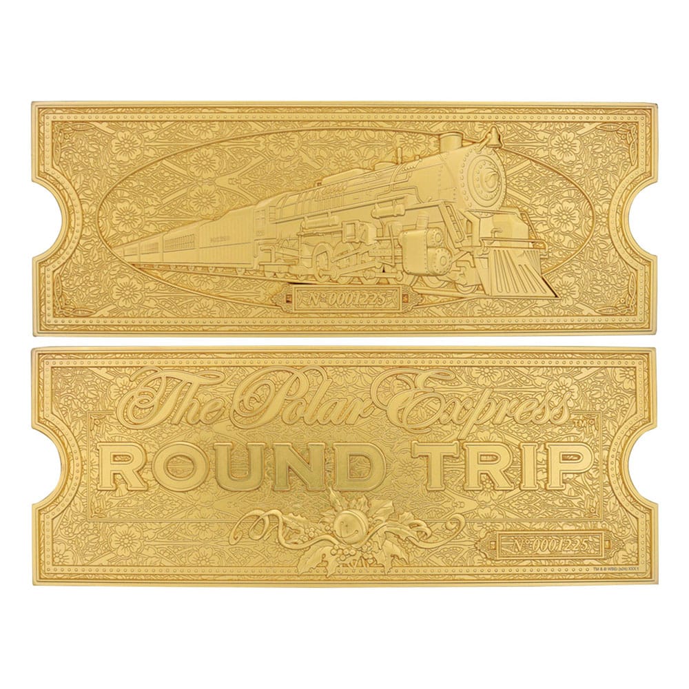 Polar Express Replica Train Ticket 24k Gold Plated Limited Edition - MangaShop.ro