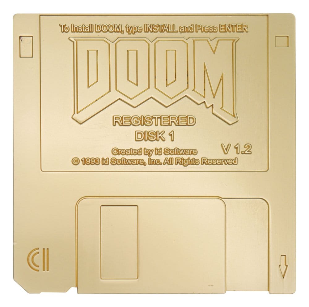 Doom Replik Floppy Disk Gold Plated Limited Edition - MangaShop.ro