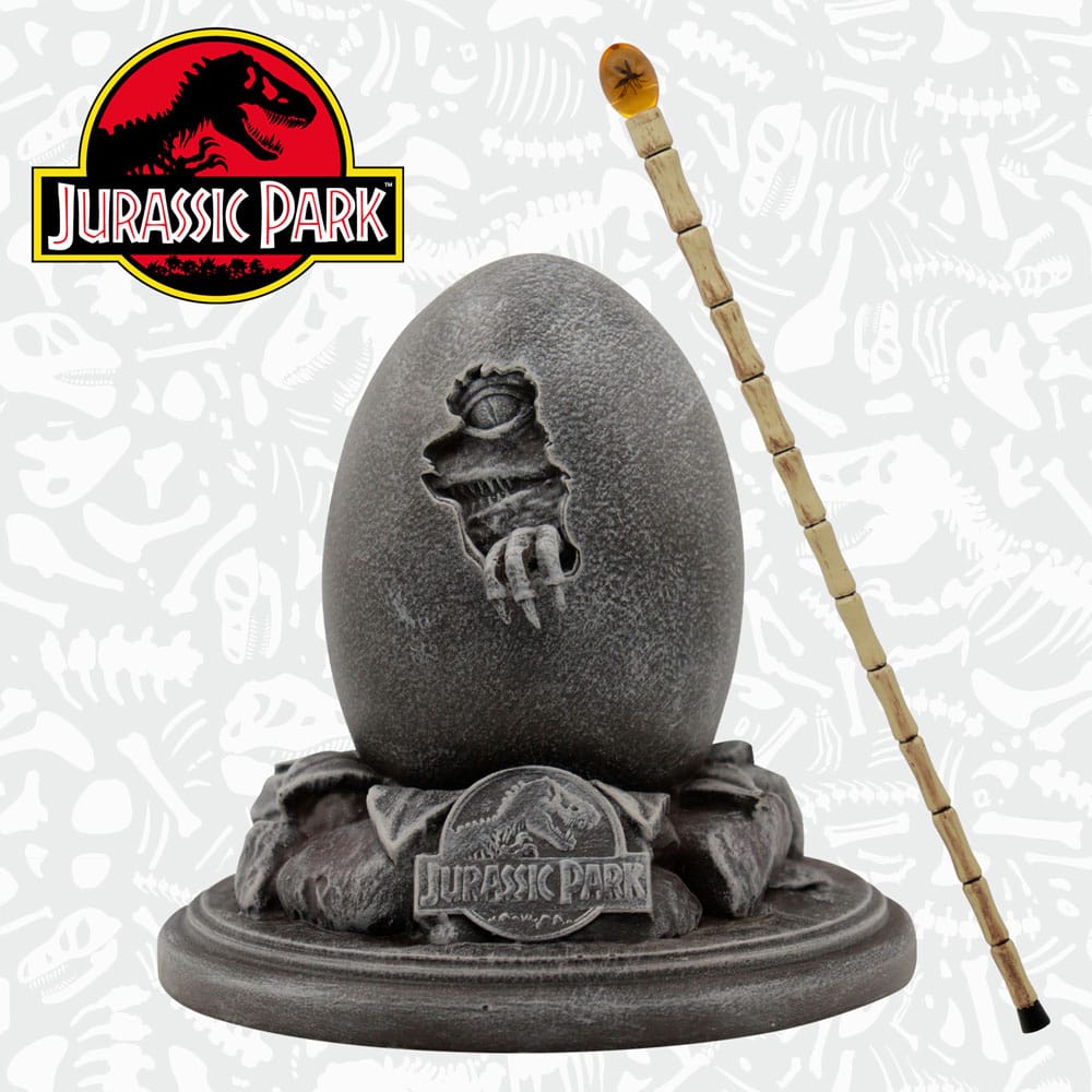 Jurassic Park Replicas 30th Anniversary Replica Egg & John Hammond Cane Set - MangaShop.ro