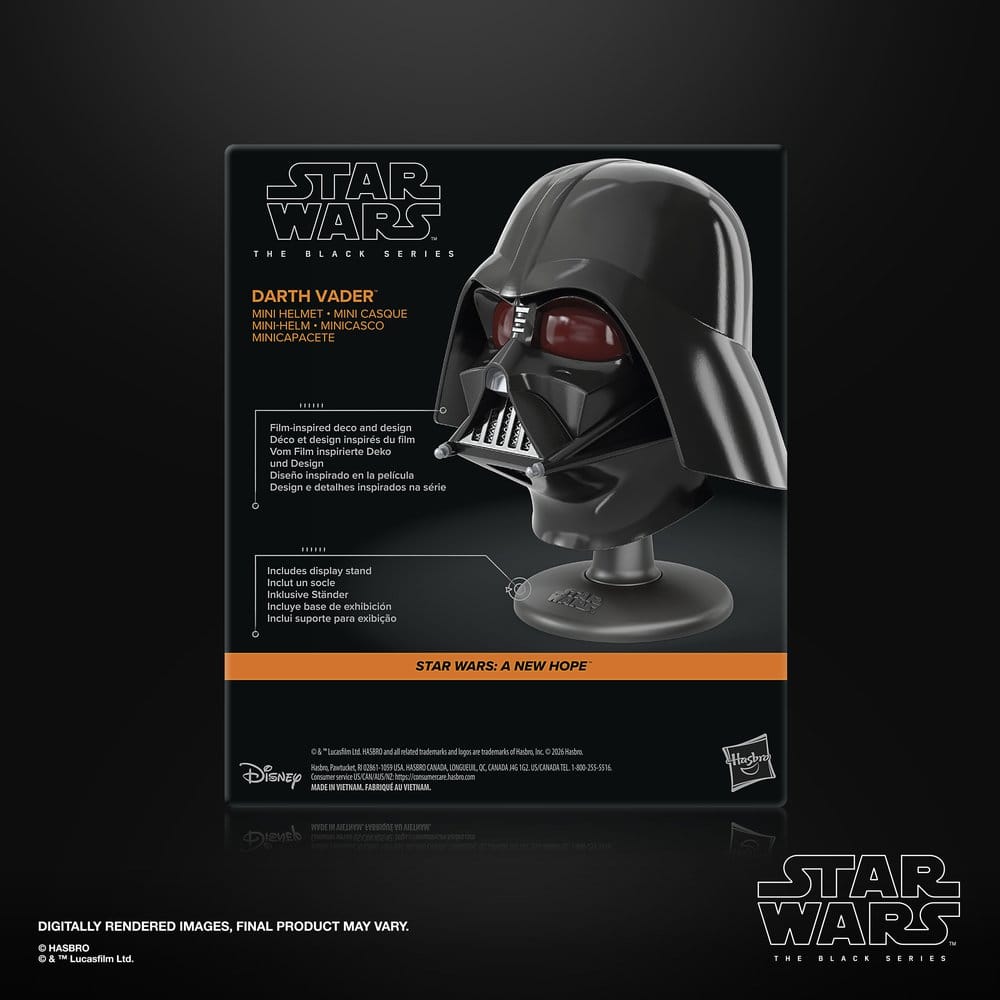 Star Wars Episode IV Black Series Mini Helmet Darth Vader 15 cm - MangaShop.ro