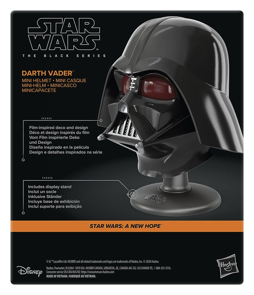Star Wars Episode IV Black Series Mini Helmet Darth Vader 15 cm - MangaShop.ro