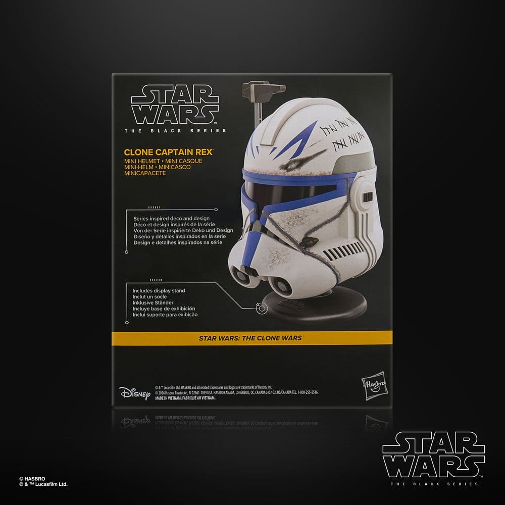 Star Wars: The Clone Wars Black Series Mini Helmet Clone Captain Rex 15 cm - MangaShop.ro