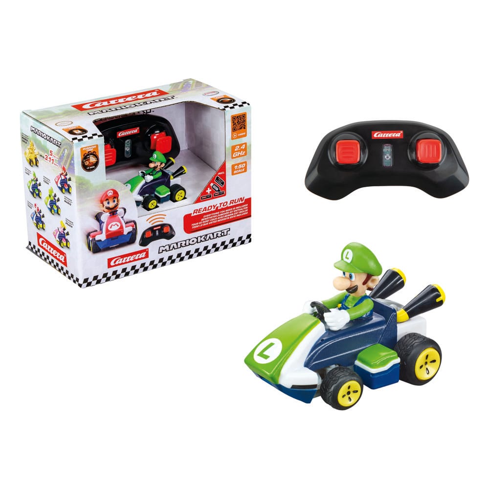 Super Mario Kart RC remote-controlled Car 1/50 2.4GHz Mini Luigi - MangaShop.ro