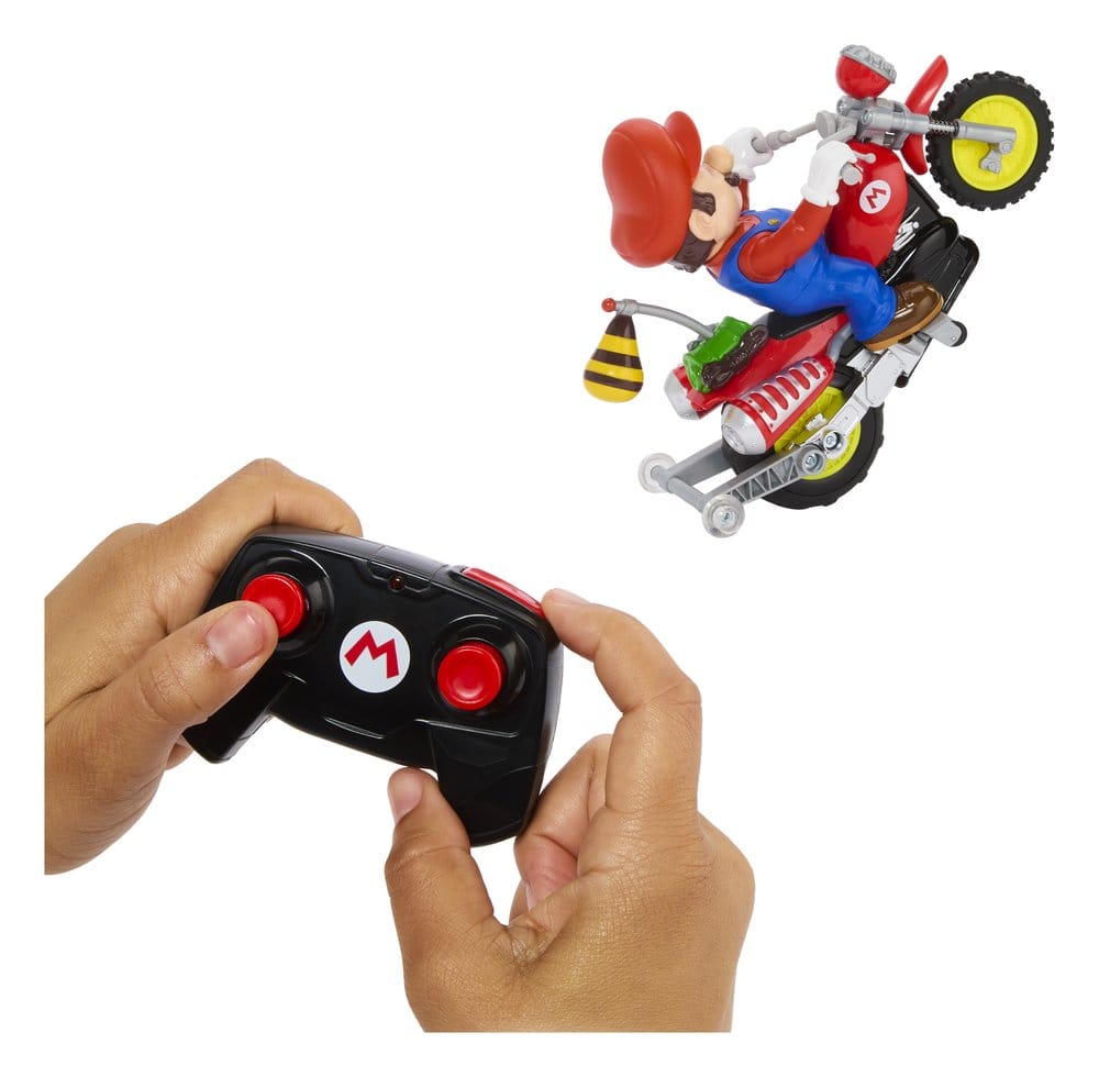 The Super Mario Galaxy Movie Hot Wheels RC Vehicle Mario Wheelie Motocross - MangaShop.ro