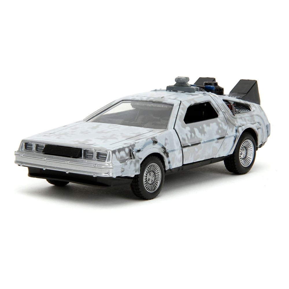 Back to the Future Hollywood Rides Diecast Model 1/32 DeLorean Time Machine Frost - MangaShop.ro