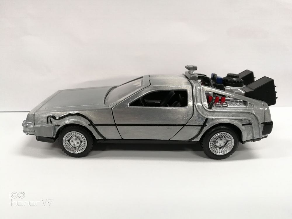 Back to the Future Hollywood Rides Diecast Model 1/32 DeLorean Time Machine - MangaShop.ro