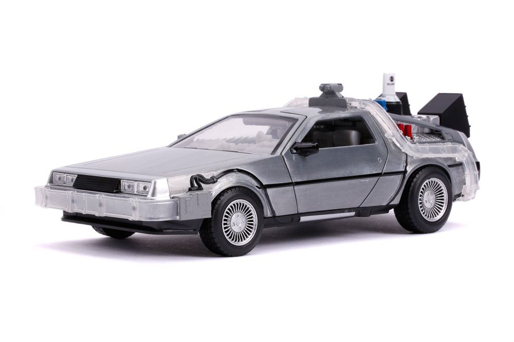 Back to the Future II Hollywood Rides Diecast Model 1/24 DeLorean Time Machine - MangaShop.ro