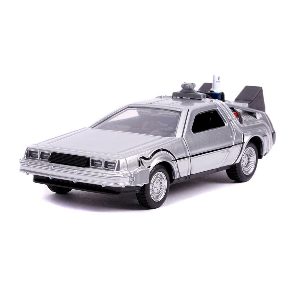 Back to the Future II Hollywood Rides Diecast Model 1/32 DeLorean Time Machine - MangaShop.ro