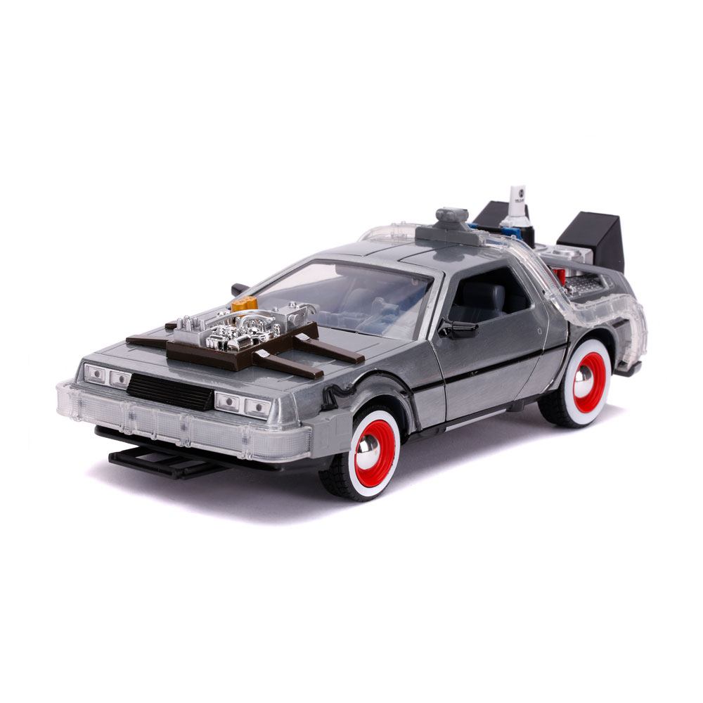 Back to the Future III Hollywood Rides Diecast Model 1/24 DeLorean Time Machine - MangaShop.ro