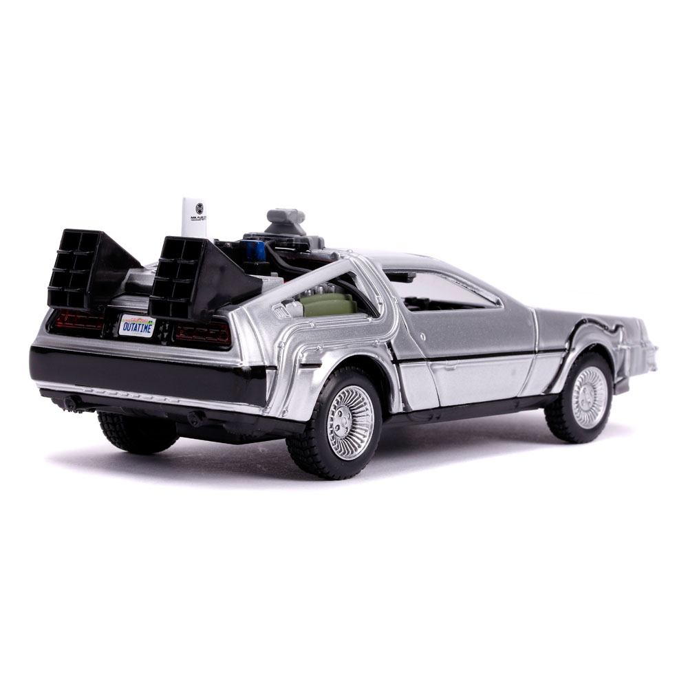 Back to the Future II Hollywood Rides Diecast Model 1/32 DeLorean Time Machine - MangaShop.ro
