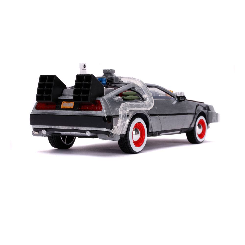 Back to the Future III Hollywood Rides Diecast Model 1/24 DeLorean Time Machine - MangaShop.ro