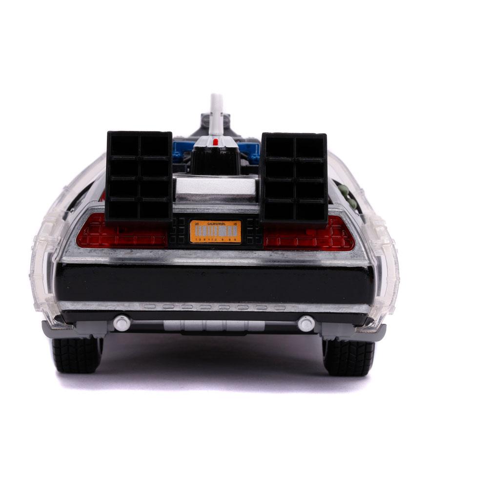Back to the Future III Hollywood Rides Diecast Model 1/24 DeLorean Time Machine - MangaShop.ro