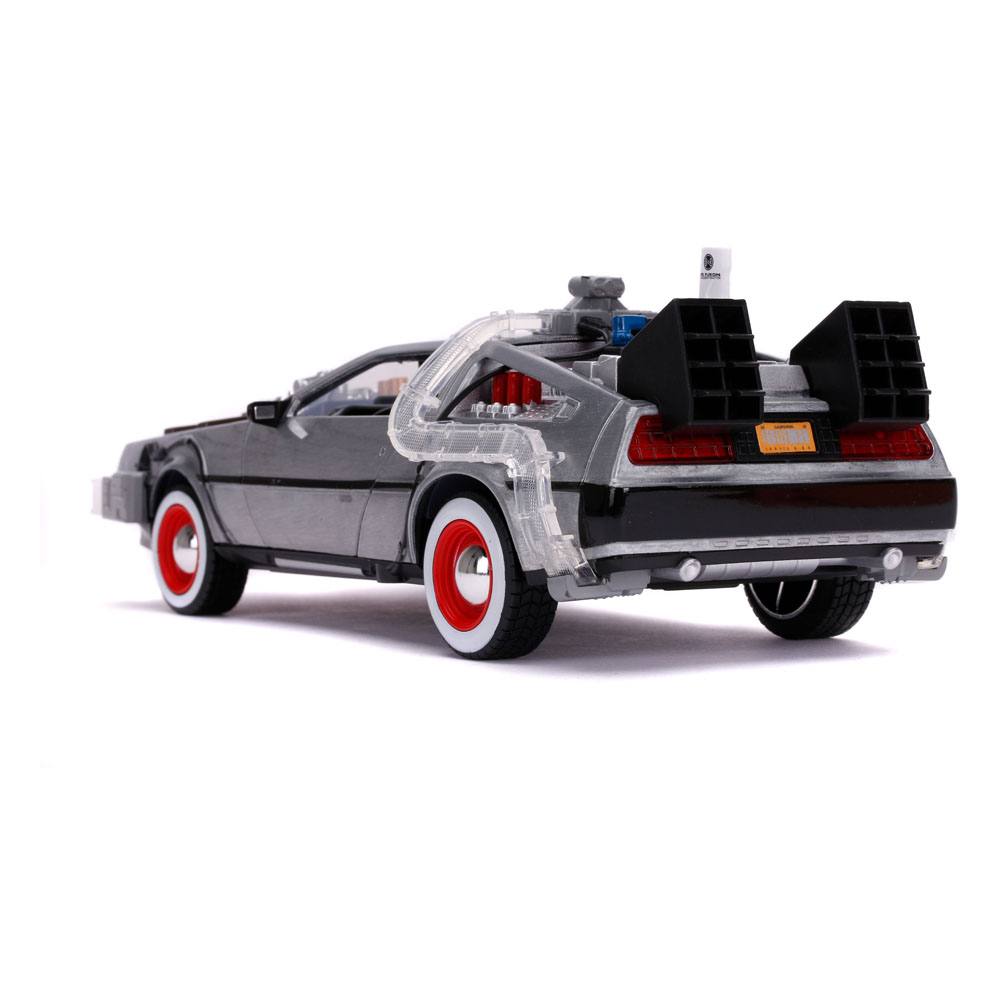 Back to the Future III Hollywood Rides Diecast Model 1/24 DeLorean Time Machine - MangaShop.ro